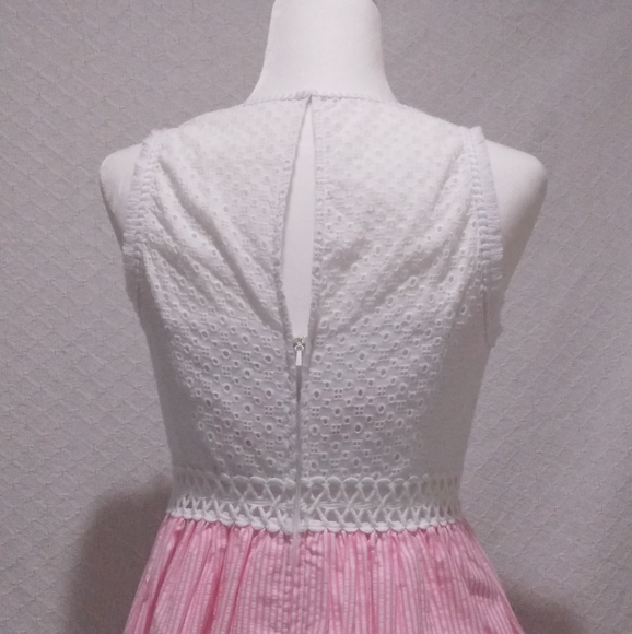 Lilly Pulitzer Alivia Havana Pink Yarn Dye Seersucker Dress with Pockets - Picture 11 of 12